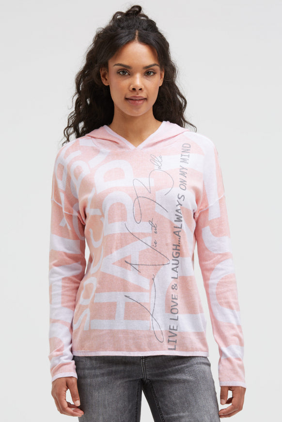 SOCCX Kapuzenpullover mit Acid All Over Print