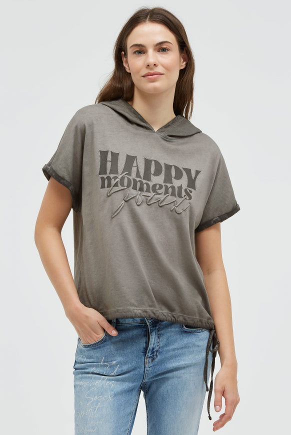 SOCCX Kapuzenshirt mit Artwork und Tunnelzugband
