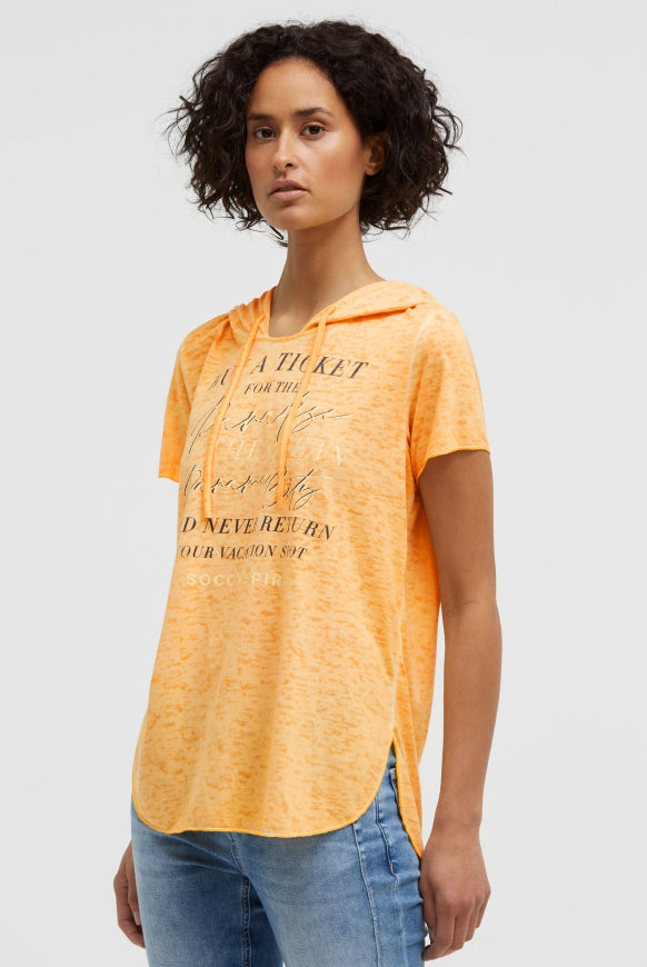 SOCCX Kapuzenshirt mit Ausbrenner-Effekten und Artwork