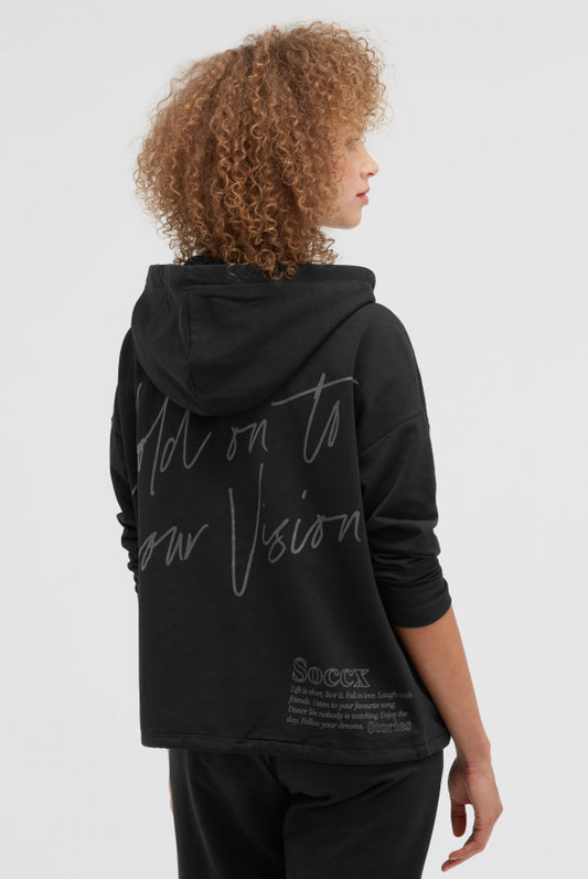 SOCCX Kapuzensweatjacke mit Rücken