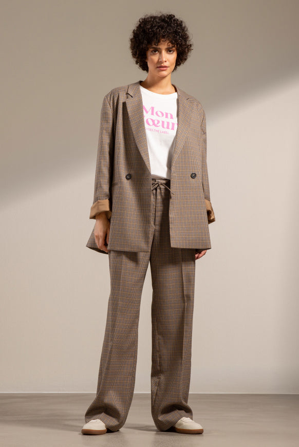 SENSES.THE LABEL Karierte Stoffhose PHOE:BE Wide Leg