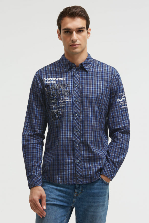 CAMP DAVID Karohemd mit Label