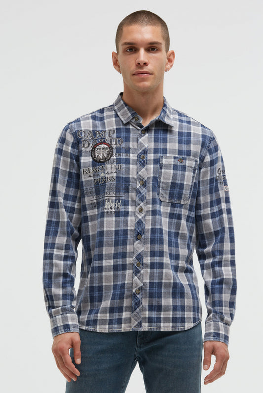 CAMP DAVID Karohemd mit Logo Artworks
