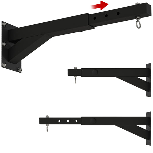 SPORTNOW Boxsack Wandhalterung einstellbare Boxsack Halterung für Punch Bag Sandsack aus Stahl schwarz für Fitness & Training   Aosom.de