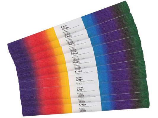 Folia Krepppapier »Regenbogen«, 32 g/m², 50 x 250 cm, 10 Rollen