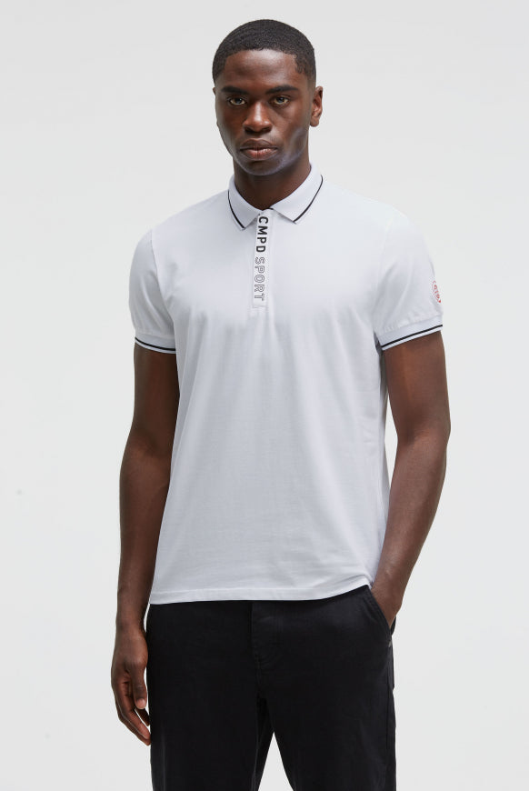 CAMP DAVID Kurzarmpolo mit Rücken