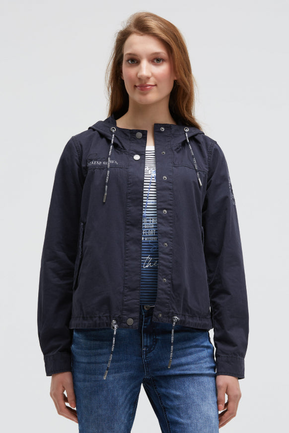 SOCCX Kurzjacke mit Kapuze und Kordelzug im Saum