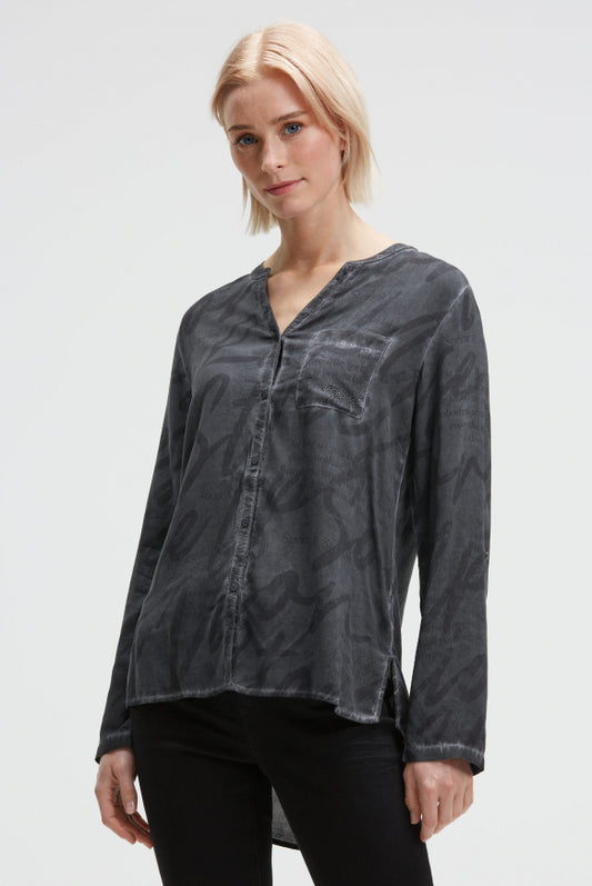 SOCCX Langarmbluse mit All Over Print