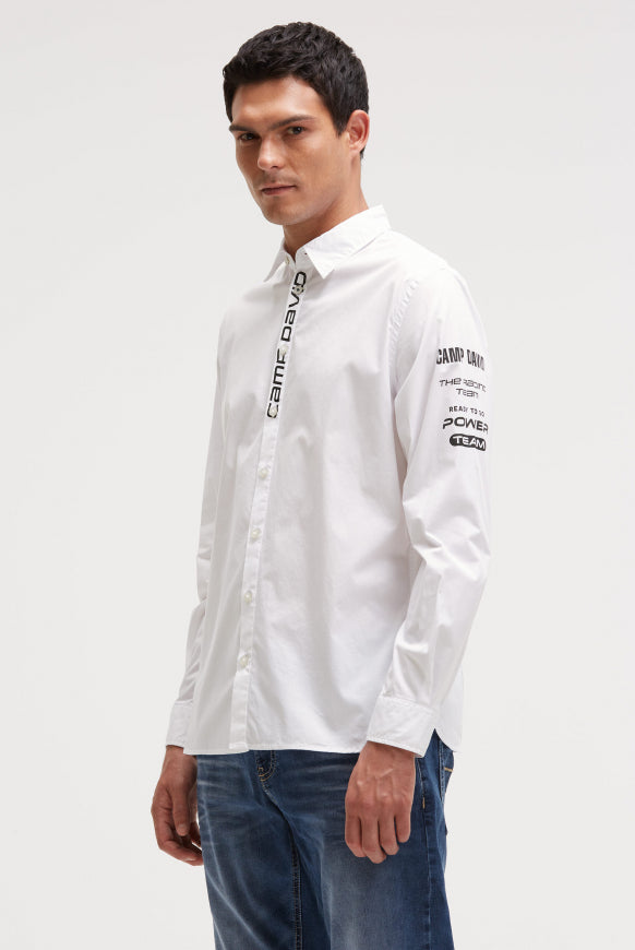CAMP DAVID Langarmhemd mit Folienprints