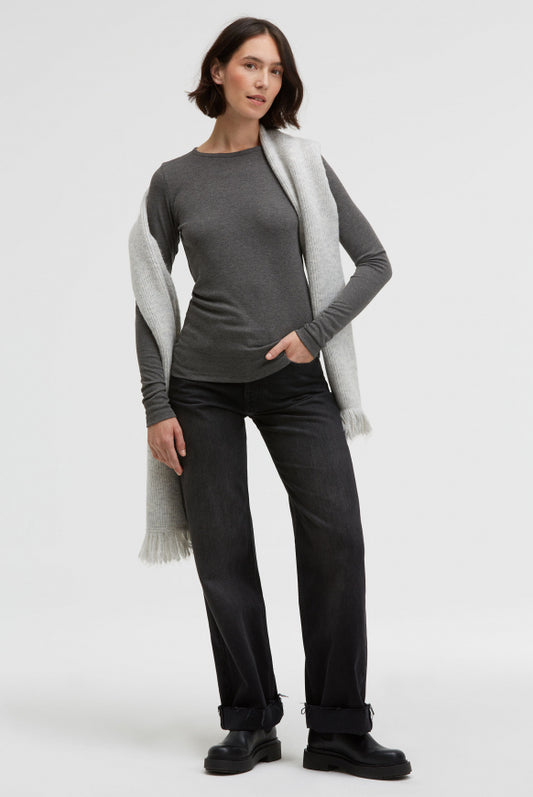 SENSES.THE LABEL Langarmshirt TA:MINA mit Rundhalsausschnitt