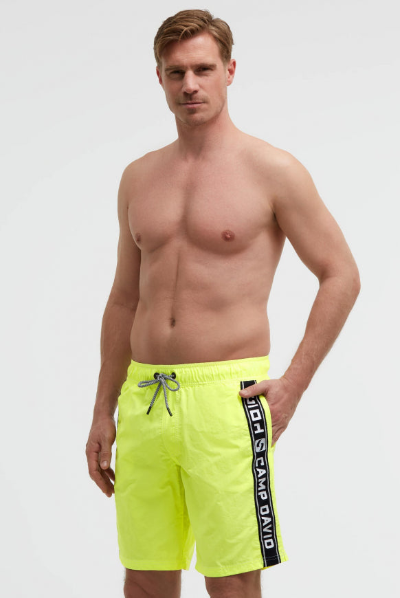 CAMP DAVID Lange Badeshorts mit Logo-Tapes