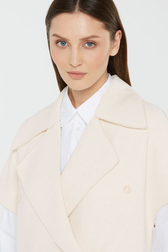 SENSES.THE LABEL Lange Weste O:LA aus Woll