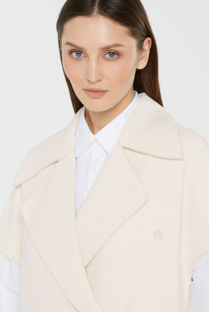 SENSES.THE LABEL Lange Weste O:LA aus Woll