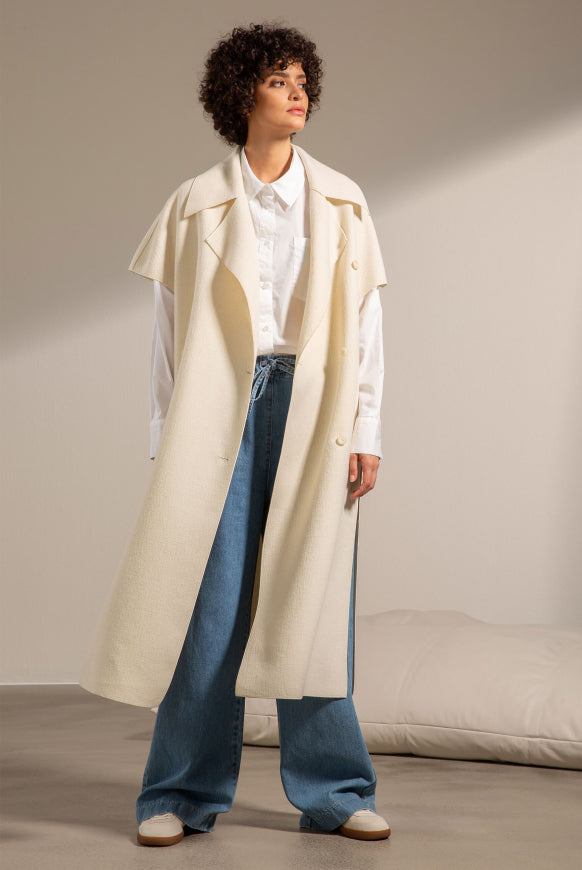 SENSES.THE LABEL Lange Weste O:LA aus Woll