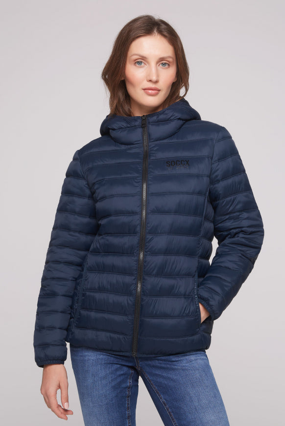 SOCCX Leichte Steppjacke mit Kapuze