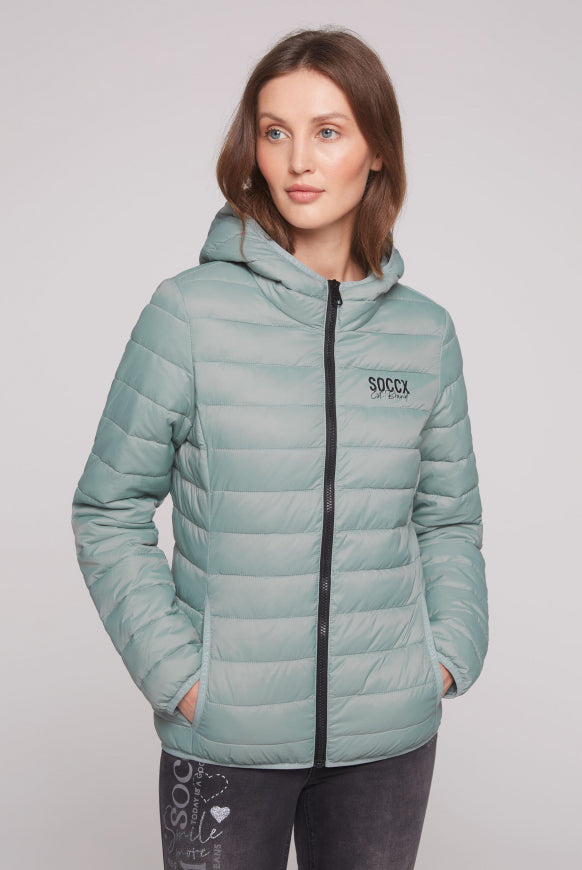 SOCCX Leichte Steppjacke mit Kapuze