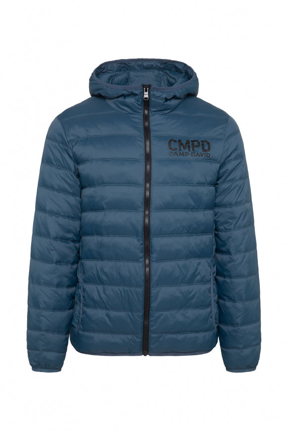 CAMP DAVID Leichte Steppjacke mit Kapuze - blue haze