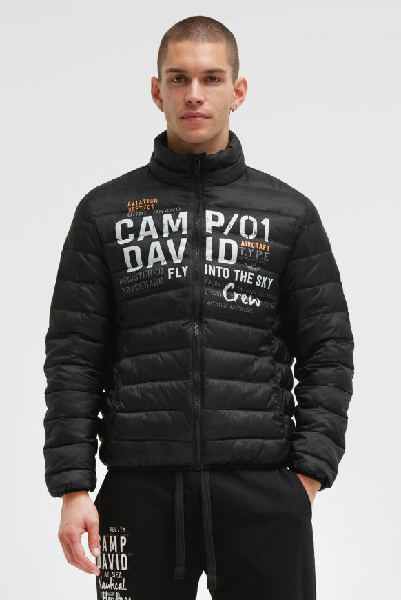 CAMP DAVID Leichte Steppjacke mit Logo Print