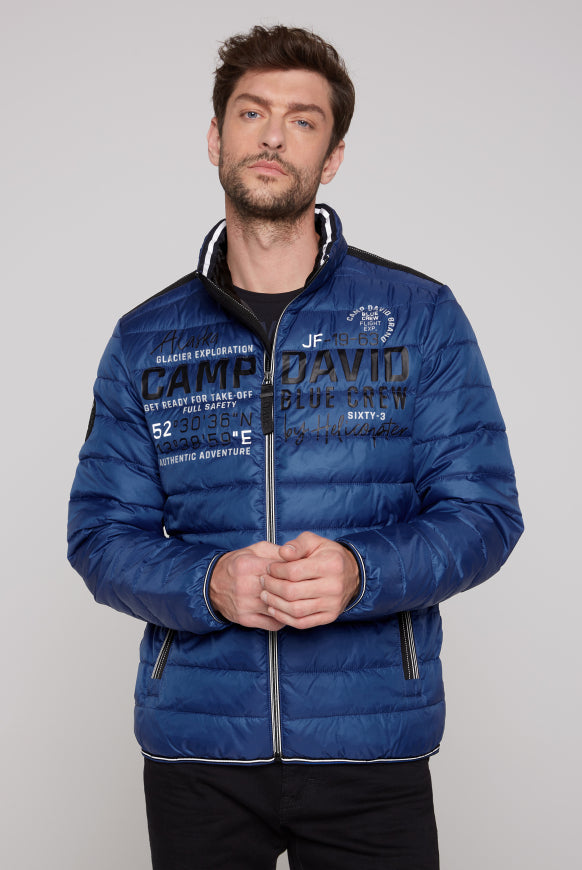 CAMP DAVID Leichte Steppjacke mit Logo Prints und Tapes