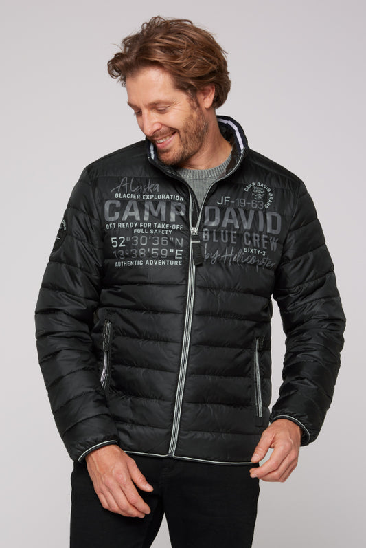 CAMP DAVID Leichte Steppjacke mit Logo Prints und Tapes