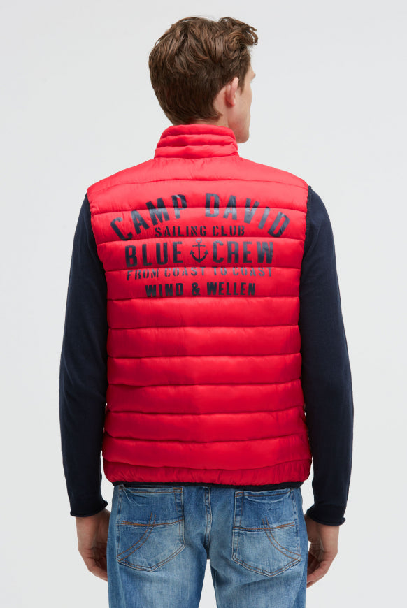 CAMP DAVID Leichte Steppweste mit Rücken
