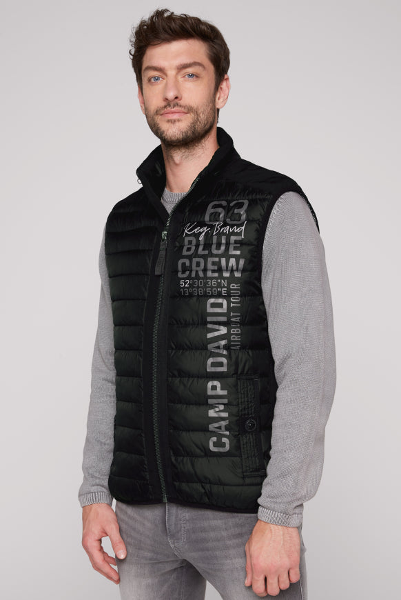 CAMP DAVID Leichte Steppweste mit Softshell