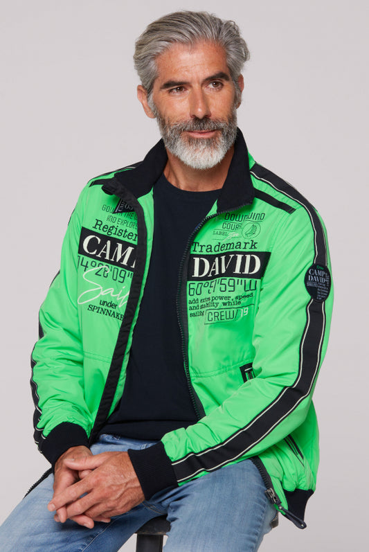 CAMP DAVID Leichter Blouson mit Tapes und Artworks