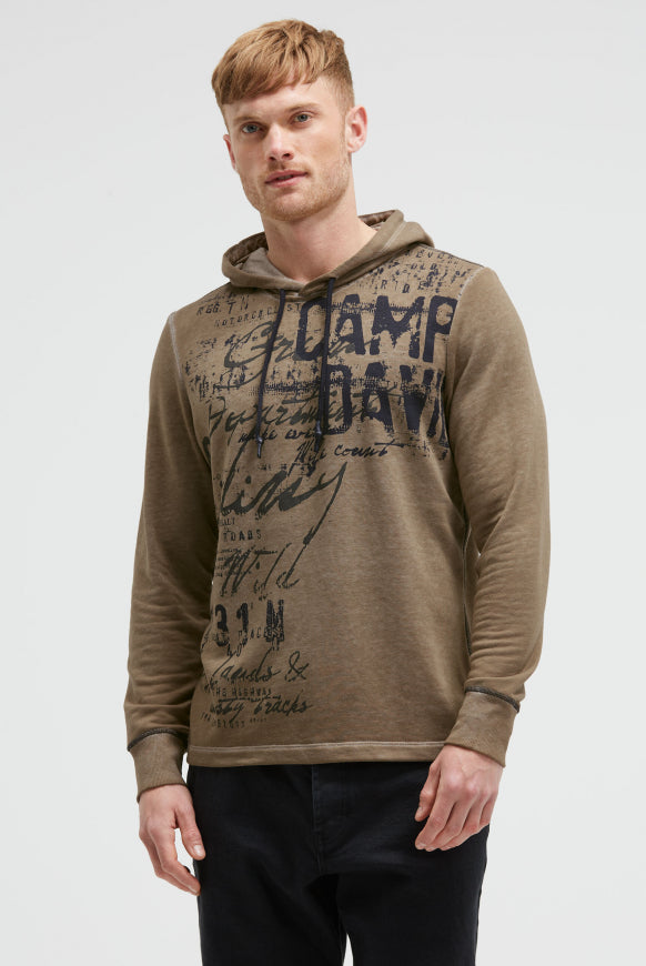 CAMP DAVID Leichter Hoodie mit Ausbrenner