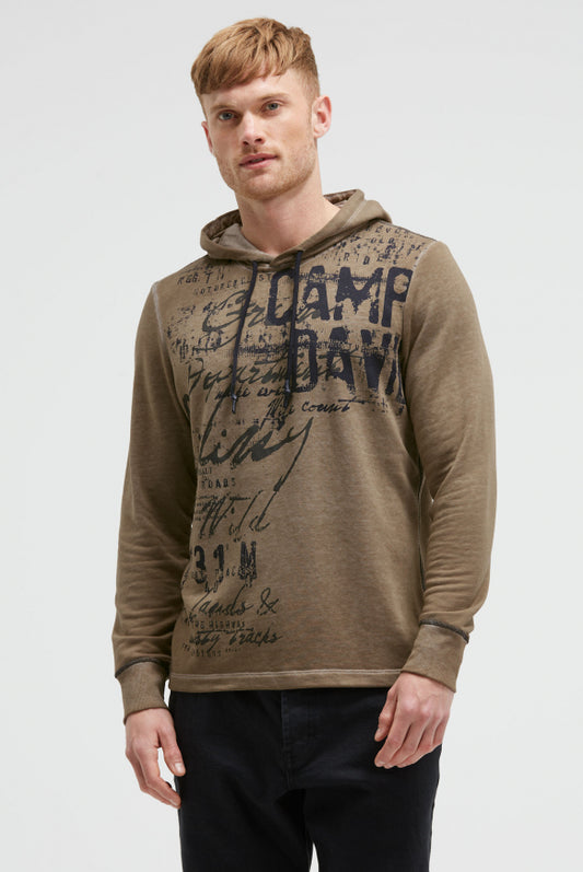 CAMP DAVID Leichter Hoodie mit Ausbrenner