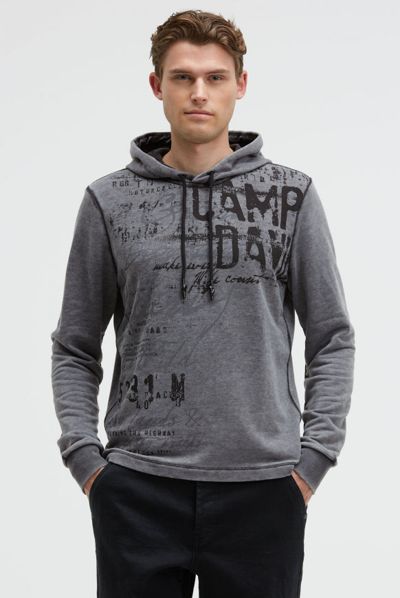 CAMP DAVID Leichter Hoodie mit Ausbrenner