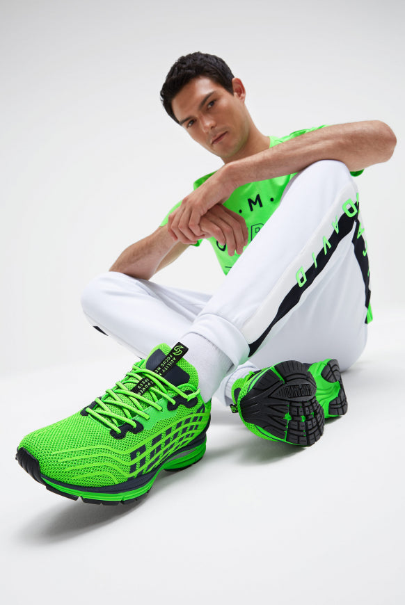 CAMP DAVID Leichter Sneaker im Knit-Design mit Rubber Artwork