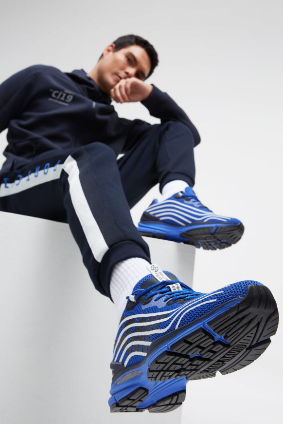 CAMP DAVID Leichter Sneaker im Knit-Design mit Rubber Artwork