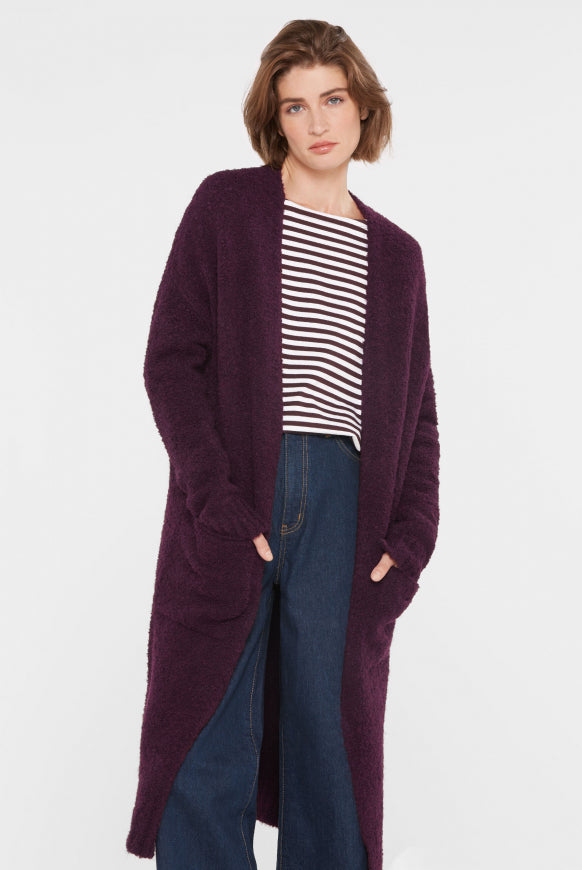 SENSES.THE LABEL Long Cardigan aus Boucle