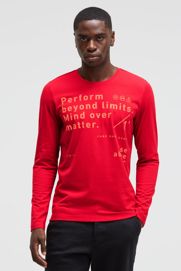 CAMP DAVID Longsleeve mit Folienprint