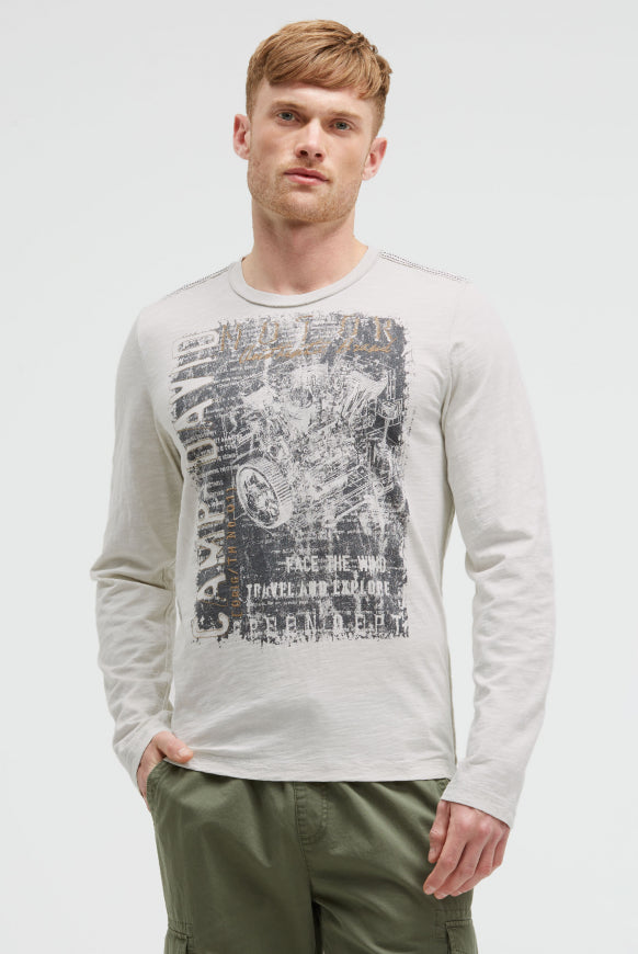 CAMP DAVID Longsleeve mit Tape und Photoprint
