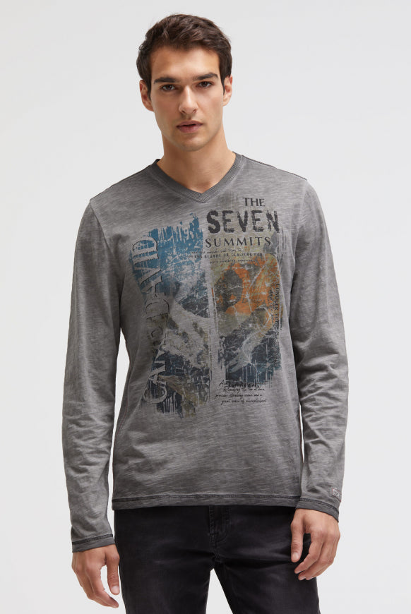 CAMP DAVID Longsleeve mit V