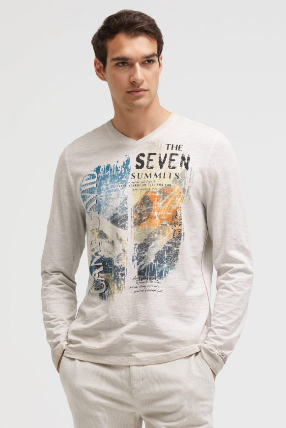 CAMP DAVID Longsleeve mit V