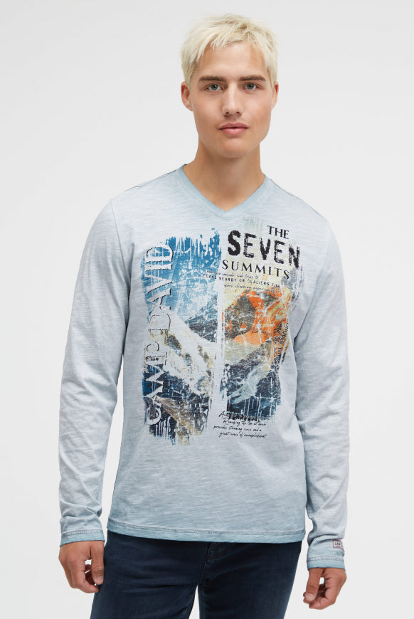 CAMP DAVID Longsleeve mit V