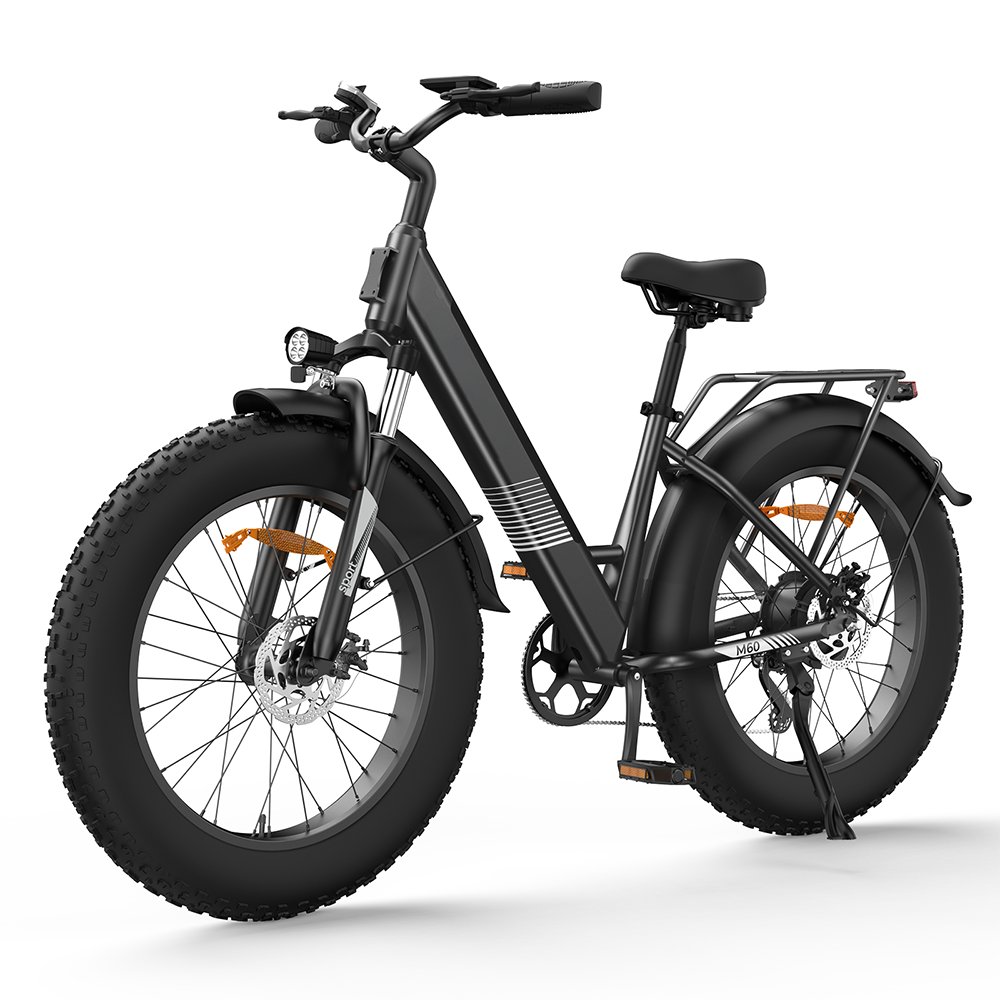 M60 Fat Tire Trekking E-Bike - Tintenschwarz