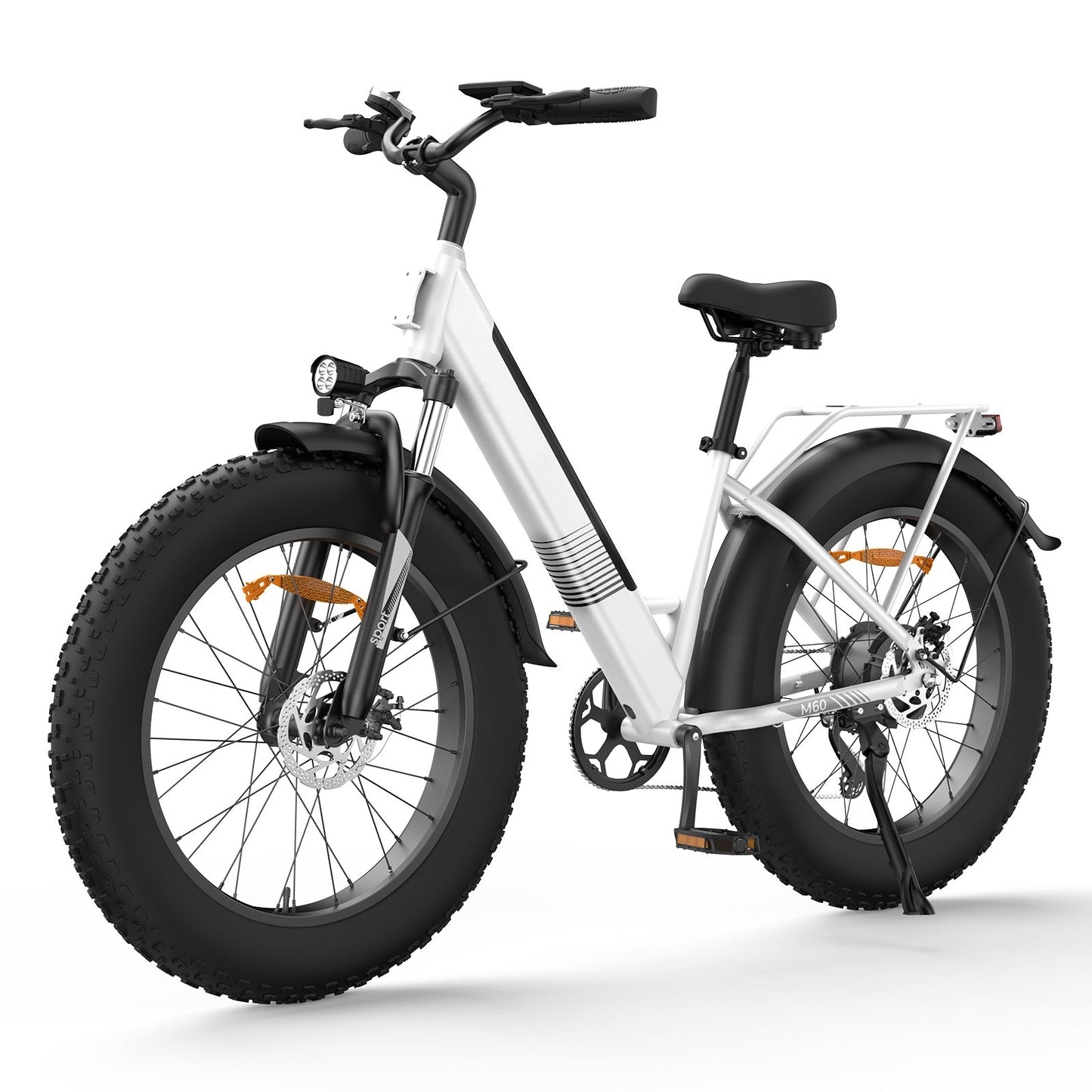 M60 Fat Tire Trekking E-Bike - Weiß