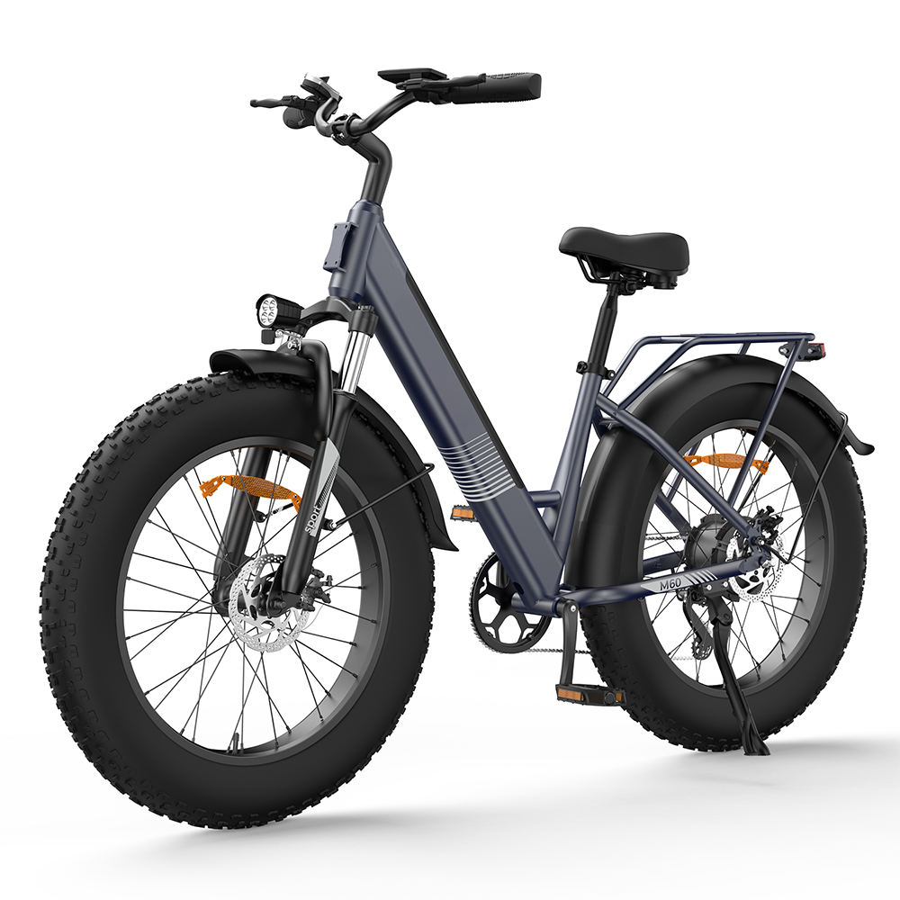 M60 Fat Tire Trekking E-Bike - Stahlblau