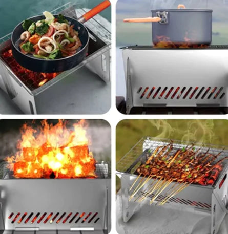 Faltbarer Outdoor Grill - Stainless Steel