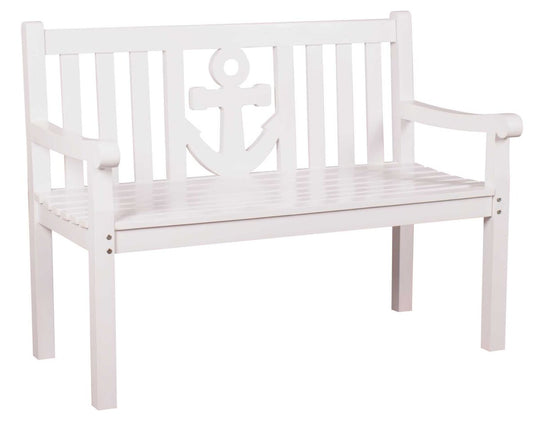 Gartenbank Anker Mahagoni Weiß 120 cm