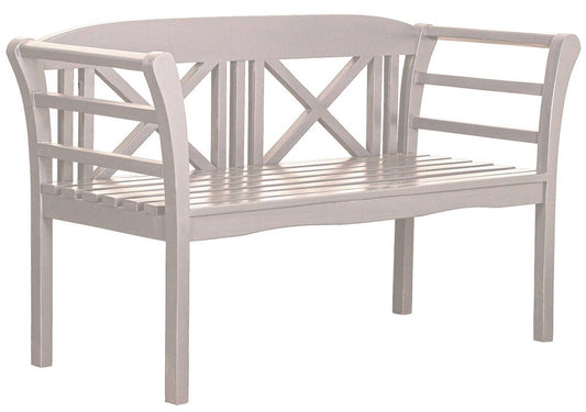 Gartenbank Föhr Mahagoni Weiß 120 cm