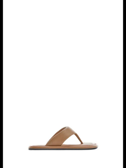 Mango Damen Zehentrenner Beige – Perfekt für Frühling und Sommer, Größe 36