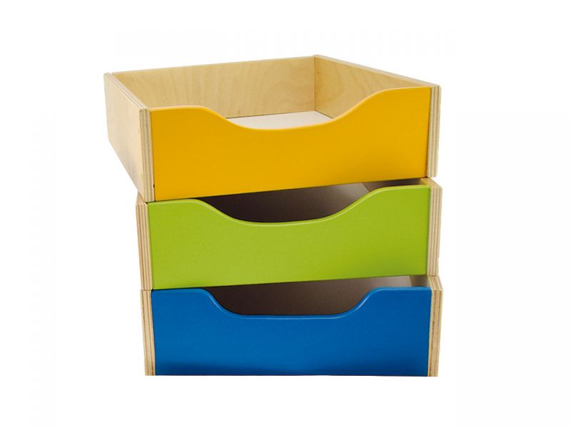 nowa szko?a Holzschublade für Materialwagen, 1 Stück, Farbe wählbar