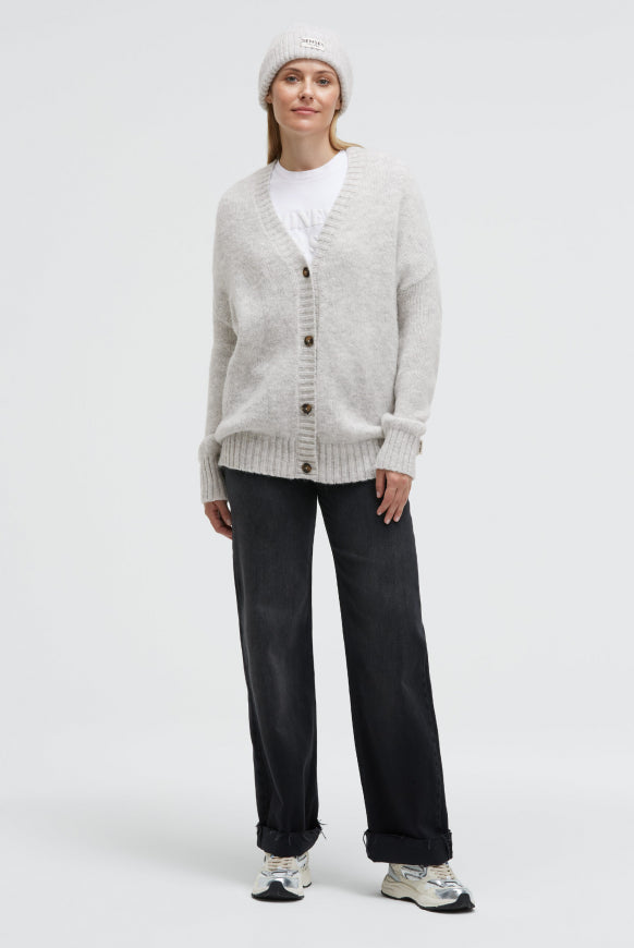 SENSES.THE LABEL Melierter Oversized Cardigan KO:FU mit V