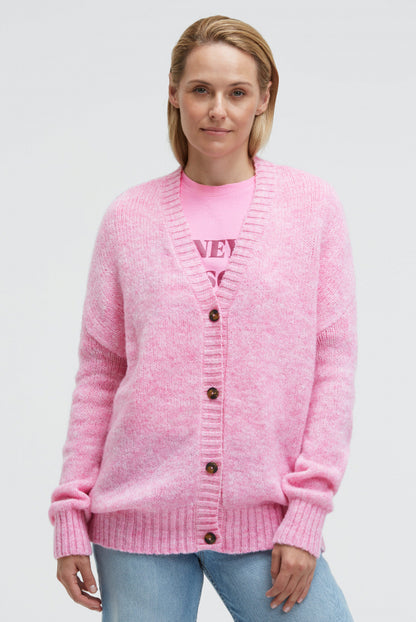 SENSES.THE LABEL Melierter Oversized Cardigan KO:FU mit V