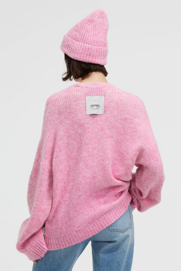 SENSES.THE LABEL Melierter Pullover KO:BE mit weiten Ärmeln