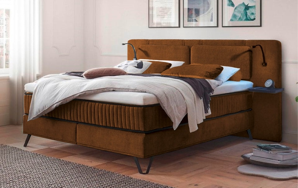 ED Exciting Design Boxspringbett Milazzo: Luxuriöser Schlafkomfort in Vogue-Mikrofaser mit 7 Farboptionen und innovativem 9-Zonen-Tonnentaschenfederkern
